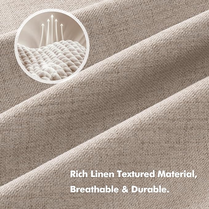 MIULEE 100% Blackout Linen Curtains - Image 3