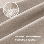 MIULEE 100% Blackout Linen Curtains - Image 3