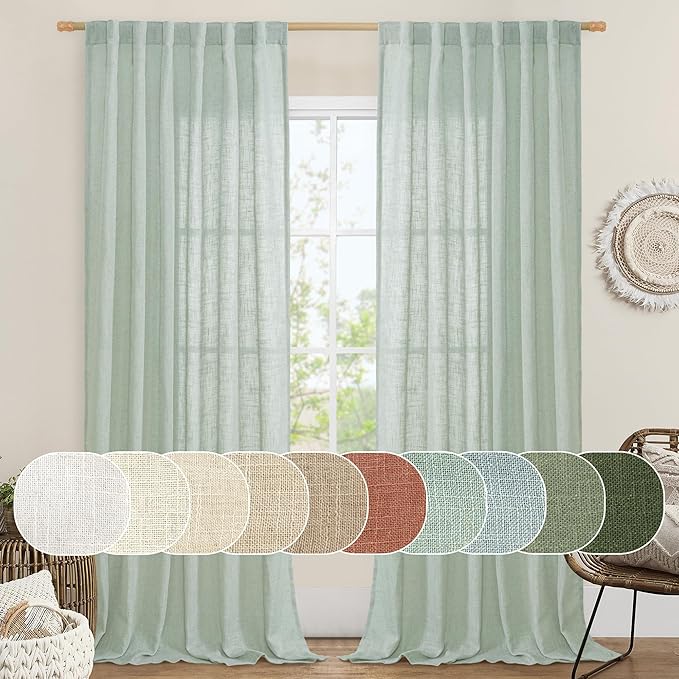 LAMIT Living Room Linen Curtains by LAMIT