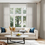 Nanspring Silver Grey Linen Curtains 90 Inch 2 Panels - Image 5