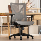 Ergonomic Office Chair, Mesh Computer Desk Chairs with BIFMA X5.1 Certified, Adjustable Lumbar Support, 3D Arm, Tilt Back, Wide Seat, Comfy Swivel Work Task Chair for Company and Home (Dawn Grey)