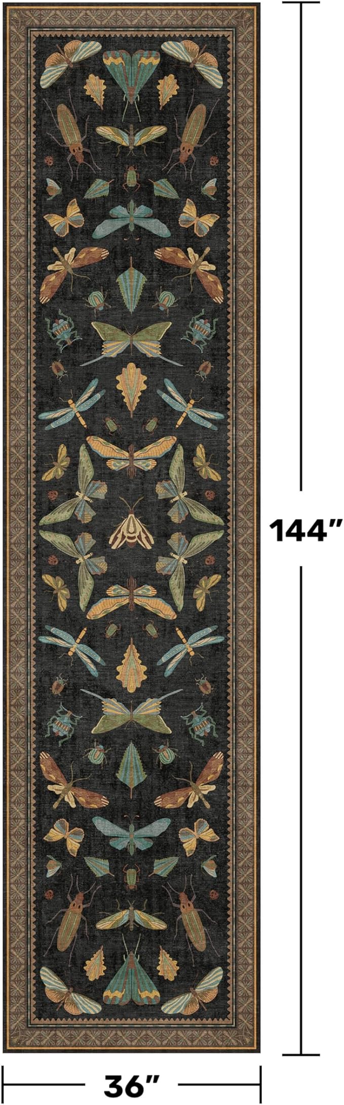 Green and Black 3x12 Long Runner Rugs - Image 2