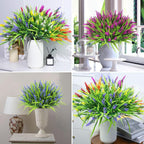 Ouddy Decor 24 Pcs Artificial Flowers for Outdoors Fake Lavender, Mixed