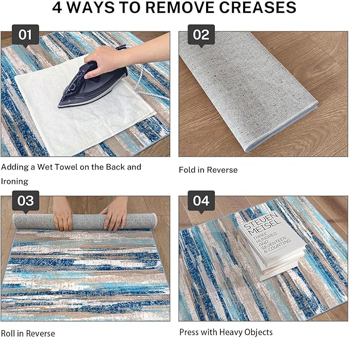 Lansny Modern Abstract Runner Rug 2.6x18 - Image 4
