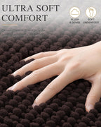 Smiry Thick Bathroom Rugs 30x20, Extra Soft Absorbent Chenille Bath Mat