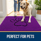 OLANLY Dog Door Mat for Muddy Paws 30x20, Paw Print Design, Absorbs Moisture - Image 6