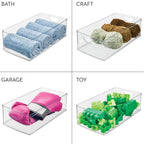 iDesign Stackable Clear Plastic Extra Long Storage Bin