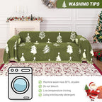MYSKY HOME 71"X118" Loveseat Christmas Couch Cover, Sectional Sofa Covers Sofa - Image 5
