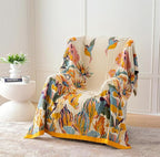 MSGKV Boho Throw Blanket for Couch and Sofa 50"x60" Cotton Throw Cover for - Image 2