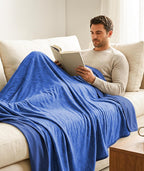 Everlasting Comfort Cooling Blanket for Hot Sleepers - Soft, Lightweight & Breathable Throw Blanket with Easy to Clean Material - Luxury Throws for Hot Flashes & Night Sweats (60"x80")