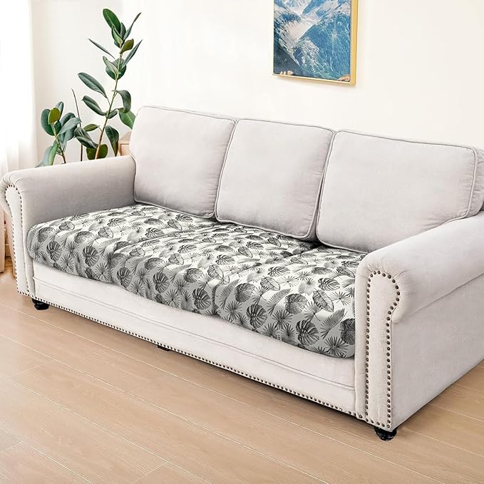 Leather Look Couch Cushion Covers Sofa Seat Slipcovers Sets Couches Furniture - Image 7