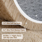 8x10 Ft Extra Large Shag Beige Rugs - Image 8