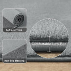 Amearea Modern Washable Runner Rugs, 2x4 Feet Grey Bedroom Runner Rug, Small - Image 3