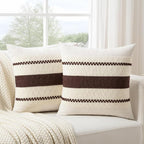 Fancy Homi Set of 1 Boho Brown Euro Decorative Throw Pillow Cover 26x26 Inch - Image 2