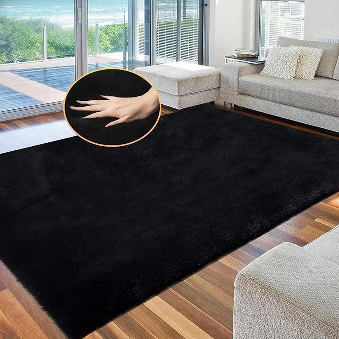 ORINOVA Black Washable Area Rugs 6x9 Rugs - Image 3