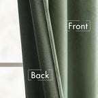 MIULEE Sage Green Velvet Curtains 84 inches - Image 6