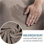 H.VERSAILTEX Real Velvet Plush 3 Piece Stretch Sofa Covers Couch Covers - Image 5