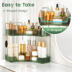 Corner Counter Organizer, 2-Tier Bathroom & Kitchen Storage Tray