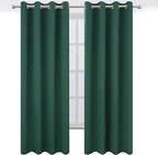 LEMOMO Dark Green Thermal Blackout Curtains/52 x 95 Inch/Set of 2 Panels Room - Image 2