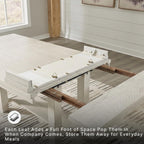 Signature Design by Ashley Farmhouse Extendable Dining Table, Seats 8