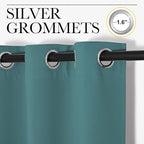 NICETOWN Sea Teal Blackout Curtains 102 inches Length - Image 2