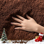 Ophanie Brown Rugs for Bedroom Living Room, Fluffy Fuzzy Furry Carpet, Plush - Image 2