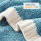 Snuggle Sac Super Soft & Reversible Heather Teal Blue Throw - Image 3
