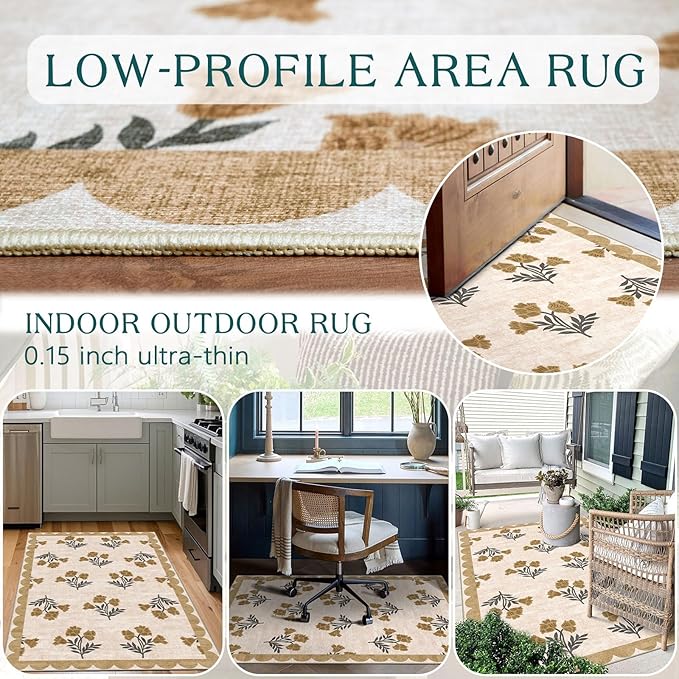 3x5 Floral Entry Rug - Image 5