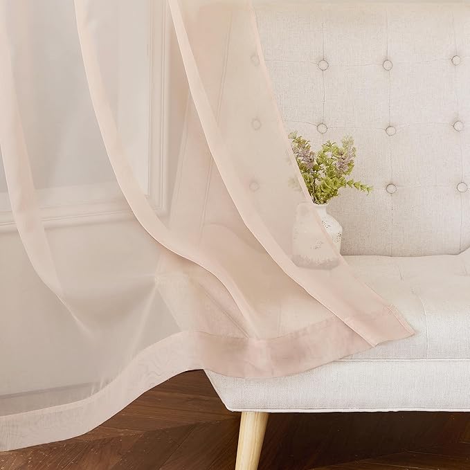 NICETOWN Voile Sheer Curtains 63 inch Length, Grommet Soft Window Treatments - Image 8