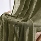 MIULEE Light Olive Green Linen Curtains 84 Inch Length 2 Panels - Image 6