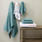 SKL Home CloudSoft/Modesto Stripe Bath Towel Set, 6-Piece, Teal/Multi