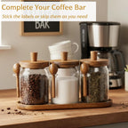 3-Pack 20oz Glass Coffee Container Set