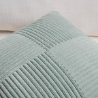 Fancy Homi 2 Packs Grey Blue Euro Decorative Throw Pillow Covers 24x24 Inch - Image 3