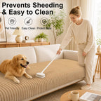 Smiry Couch Covers for Dogs, Non Slip Plush Washable Sofa Cover for Pets