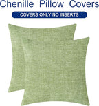 CaliTime Throw Pillow Covers Decorative 16 X 16 Inches Pack of 2 Cozy Chenille - Image 6