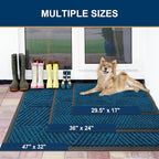 Smiry Front Door Mat Outside Entrance, Heavy Duty Sturdy Natural Rubber Doormat - Image 2