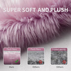 Faux Fur Rug for Bedroom, Fluffy Runner Rugs Soft Sheepskin Rug Sofa Couch Seat - Image 4
