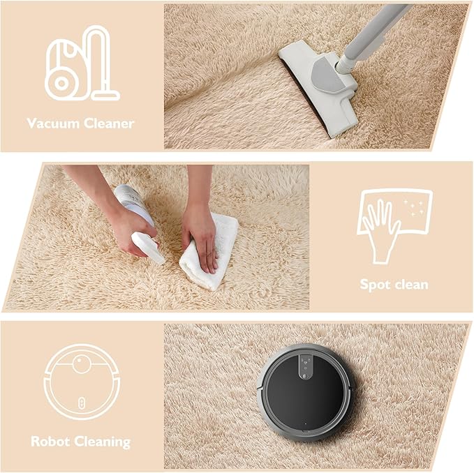 8x10 Fluffy Area Rugs for Living Room, Shag Area Rug for Bedroom - Image 4
