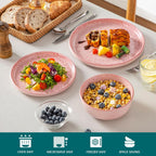 vancasso Reveal 18-Piece Ceramic Dinnerware Set for 6, Plates and Bowls Set