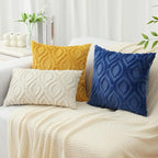 decorUhome Throw Pillow Covers 26x26 Inch Set of 2, Soft Plush Faux Wool Dark - Image 7