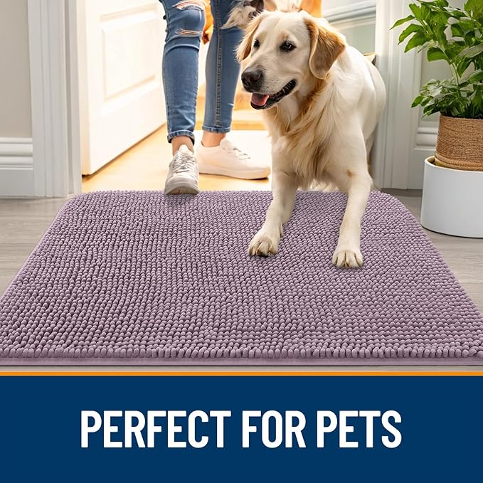 OLANLY Dog Door Mat for Muddy Paws 48x30, Absorbs Moisture and Dirt, Absorbent - Image 6