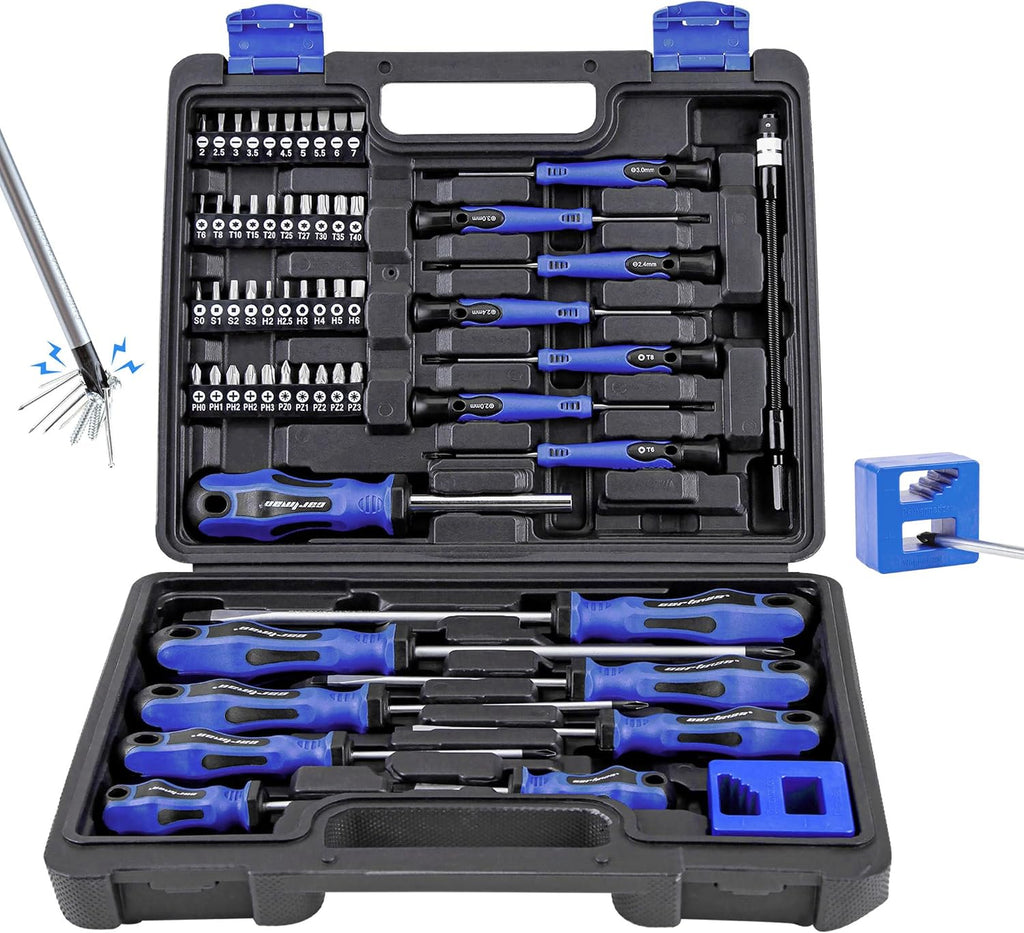 CARTMAN 59-Piece Precision Screwdriver Tool Set Magnetic Repair Storage Box