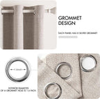 MIULEE Blackout Curtains for Bedroom Polyester Texture Thermal Insulated - Image 4