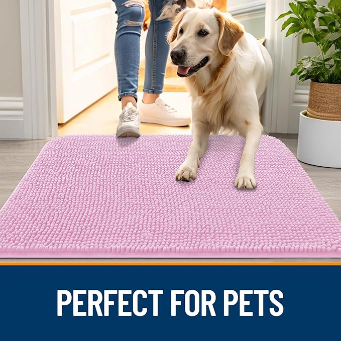 OLANLY Dog Door Mat for Muddy Paws 59x24, Absorbs Moisture and Dirt, Absorbent - Image 6