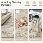 10x14 Area Rugs for Living Room, Non Slip Machine Washable Vintage Rugs - Image 5