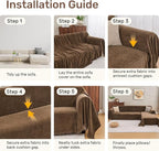 Sectional Couch Covers, 2 Pieces Washable L Shaped Couch Covers Sofa Blanket - Image 7