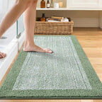 48x24 Long Bathroom Rugs Washable Non Slip, Soft Absorbent Quick Dry Mats - Image 2