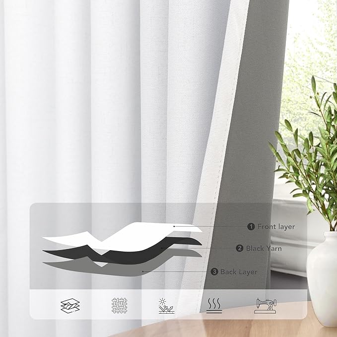 Short Blackout Curtains 54 Inch Length 2 Panels - Image 5