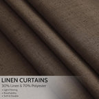 Chocolate Linen Curtains 72 Inch Long - Image 2