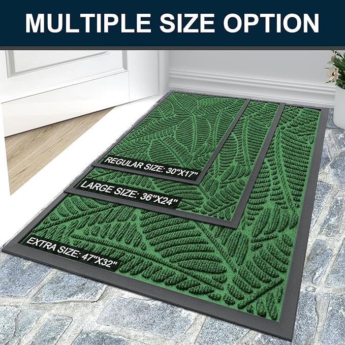 Colorxy Waterproof Doormat, Sturdy Natural Rubber Front Indoor Mat, Non Slip - Image 7